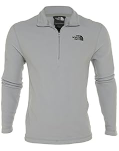 The North Face Mens TKA 100 Glacier Quarter Zip, High Rise Grey,Medium