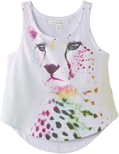 Pumpkin Patch Big Girls' Cheetah Graphic Tee, White, 12