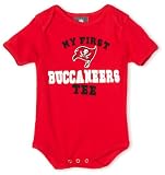 NFL Infant/Toddler Boys' Tampa Bay Buccaneers "My First Tee" Onesie (Red, 12 Months)