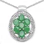1.90 Carat Genuine Emerald Silver Pendant