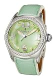 Corum 163-157-47-F267PN57R Bubble XL Green Mother-of-Pearl Dial Leather Over Rubber Women's Watch
