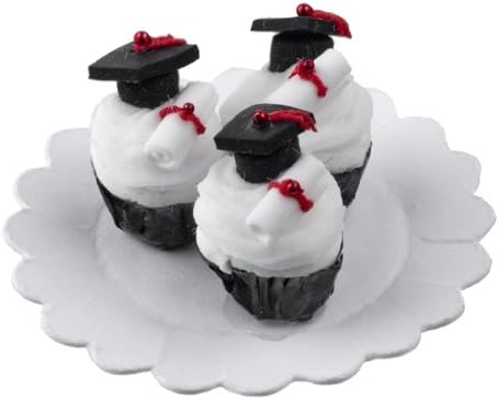 Dollhouse Miniature Graduation Cupcakes