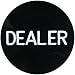 Trademark Professional Black Dealer Button - Black Dealer Button, Black