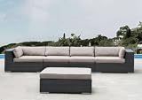 4pc Lemoore Outdoor Patio Sectional Sofa Seating Set w/ Sunbrella Cushions By Azzurro Living