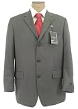 Alfani Mens Single Breasted 3 Button Charcoal Gray Pinstripe Wool Suit - Size 41R