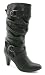 Office Knightrider Buckle Boot Black Leather - 9 Uk