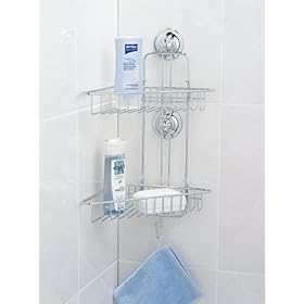  Everloc EL-10202 2 Tier Corner Storage Basket, Chrome