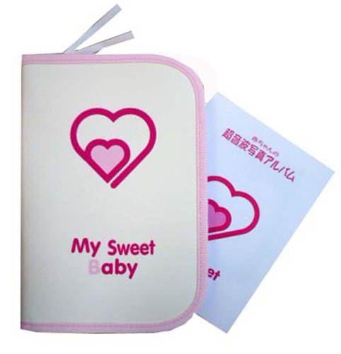 ディンドン 母子手帳ケース My Sweet Baby 超音波写真アルバム付き S 白 ナイロン 140