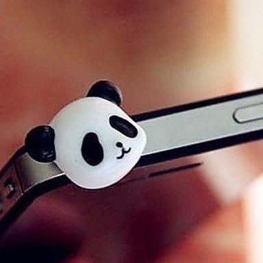 3.5mm Cute Panda Head Anti-dust Plug