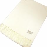 Solid Plain Cashmere Feel Scarf - White