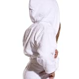 Royal Resort Collection: Luxury Hooded Robe - Terry Loop Kids Bathrobe, 100% Turkish Cotton, Color: Pure White, Size: (7-11 yo), UNISEX