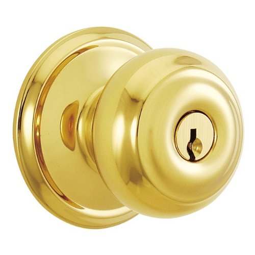 Schlage Lock F51skv Geo505 Brass Entry Lockset Entry Lockset Polished Brass Good Choice