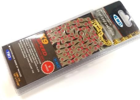 KMC X9 Vivid Bike Chain (Pink, 9 Speed, 116 Link, Campagnolo/Shimano/SRAM, MTB Road)