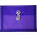 Filexec Poly envelope, Photo size, Side load, Button string closure ,Purple (Pack of 12) (50075-15404)