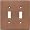 MODERN Antique Copper Switchplates Outlet Covers, Rocker, GFCI 2 Toggle