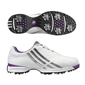 Adidas 2009 Womens Driver Prima Golf Shoes Running White/Metallic Silver 737654 Adidas 2009 Women's Driver Prima Golf Shoes - Running White/Metallic Silver - 737654