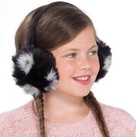 Girls Fluffy Faux Fur Plush Ear Muffs - 4 Colours To Choose From