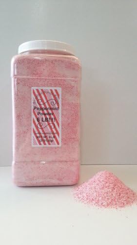 6 LB Crushed Peppermint Candy Cane Powder 6 LB Corner Canyon Products, Add to Coffee Hot Chocolate Sprinkle on top of whip Creme Use on Cookies, Cakes, Cake pops Ice Cream Gingerbread Houses as a topping or mix right in Perfect for Birthdays Holidays Christmas Valentines Day or any other special occasion Made in America from USA Candy Canes, 6 LB Bottle Corner Canyon Products, crushed candy canes crushed into a fine powder, gifts, teacher gift, neighbor gift