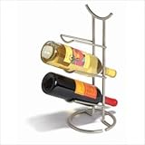Spectrum 47078 Euro Wine Rack, 3-Bottle, Satin Nickel