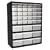 HOMAK HA01039001 39-Drawer Plastic Parts Organizer