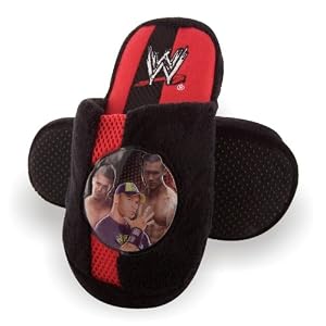 WWE Young Skuff Black Slippers