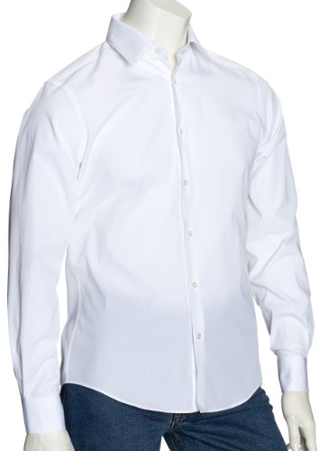 ESPRIT N34954 Herren Hemden/ Business, Gr. 45/ 46, weiss (white 100) Preisvergleich