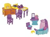 Dora Magical Welcome House Furniture Bundle - Design & Surprise Deluxe Kitchen and Bathroom Sets