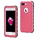 iPhone 7 Plus Waterproof Case, Merit Shield Series Shockproof Dirt-proof Protective cover, Snow-proof Underwater IP68 Waterproof Case for iPhone 7 Plus (Pink)