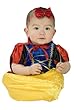 Baby Snow White Costume Bunting in Panne' (thin) velvet