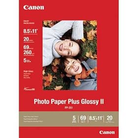 Canon Photo Paper Plus Glossy II,  8.5 x 11 Inches, 20 Sheets (2311B001)