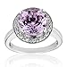 Rose de France Amethyst and Diamond Ring - Size 7 title=