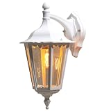 Konstsmide Firenze 7212-250 Wandleuchte (B: 23,5cm T: 30cm H: 48cm, 1x100W, IP43) matt-wei&szlig;