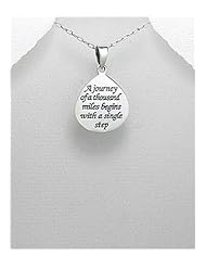 Message Pendant Necklace In Sterling Silver