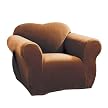 Casual Home Stretch Ribbed Chair Slipcover - Oar Brown