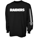 Oakland Raiders Black Flea Flicker Long Sleeve T-shirt