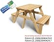 Lohasrus Kids Patio Picnic Table 20301-Passed Safety Standards ASTM F963-07, Unfinished Fir, for ages 2 to 6, 1 seated each side, plus Free Drawing Book