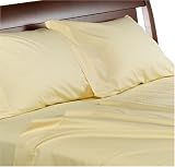 Martex 300-Thread-Count King Fitted Sheet, Goldenrod
