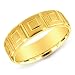 14K Yellow Gold Square Design Ladies Wedding Band