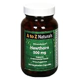 A to Z Naturals Hawthorn, Ultimate Extract, 500 mg, Vegetarian Capsules, 100 capsules