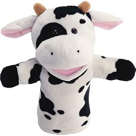 Black Cow Puppet 12.5"