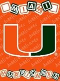 Miami Hurricanes (University) 36x48 NCAA Baby Blanket / Throw