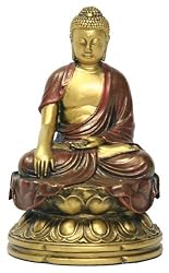 Chinese Buddha, Earth touching pose, 4.5"H