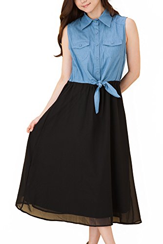 (Goldjapan)ゴールドジャパン 大きいサイズ レディース シフォンえ マキシ丈ワンピース マキシ丈ワンピース ロングワンピース デニムシャツワンピース 半袖 半そで フレアワンピース 七分袖 7分袖 チュニック Aライン 体型カバー フォーマル パーティー ドレス 結婚式 二次会 入学式 入園式 カジュアル エレガント きれいめ ワンピ エレガント gold032