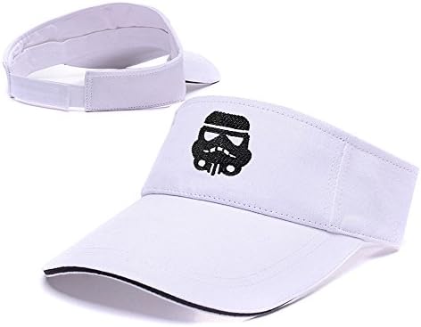 ZHHUA Stormtrooper Logo Adjustable Embroidery Tennis Golf Baseball Hat Sun Visor Cap White