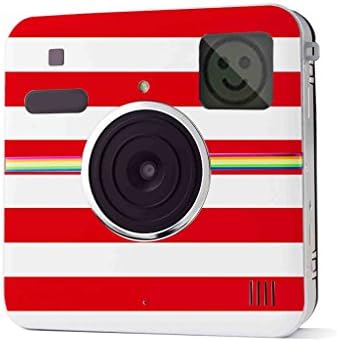 Mypolaroid [socialmatic case][POLAROID SOCIALMATIC CASE][Perfect fit][new]Front Plate CASE for Polaroid Socialmatic Camera-- red and white streak