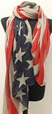 Vintage American Star and Stripes Large Fashion Scarf -- Olympics Collection