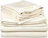 IMAGE OF Luxor Treasures 650 Thread Count Solid Sheet Set, Twin Extra Long, Ivory