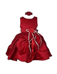 Girls Mesh Satin Flower-Girl Dress/Party Dress  With a Sash 