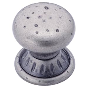 Amerock BP4485-WN Ambrosia Euro Stone Circle 1-1 4-Inch Diameter Knob, Weathered Nickel by 