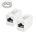 iMBAPrice Premium RJ45 Coupler - (Pack of 2) Cat6 Ethernet Cable Extender Female to Female Straight Modular Inline Coupler